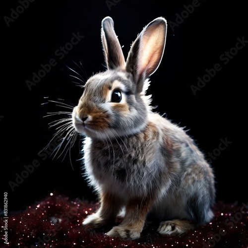 stardust rabbit a rabbit with fur that glitters like stardust ma photo