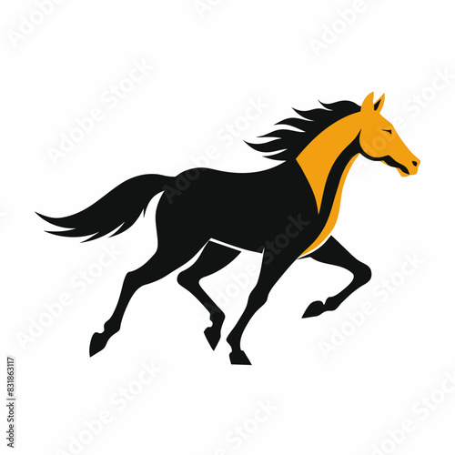 horse--silhouette--racing--white-background