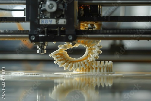 Sustainability and environmental impact of 3D printing manufacturing machines. Benefits of additive manufacturing in reducing waste compared to traditional subtractive manufacturing photo