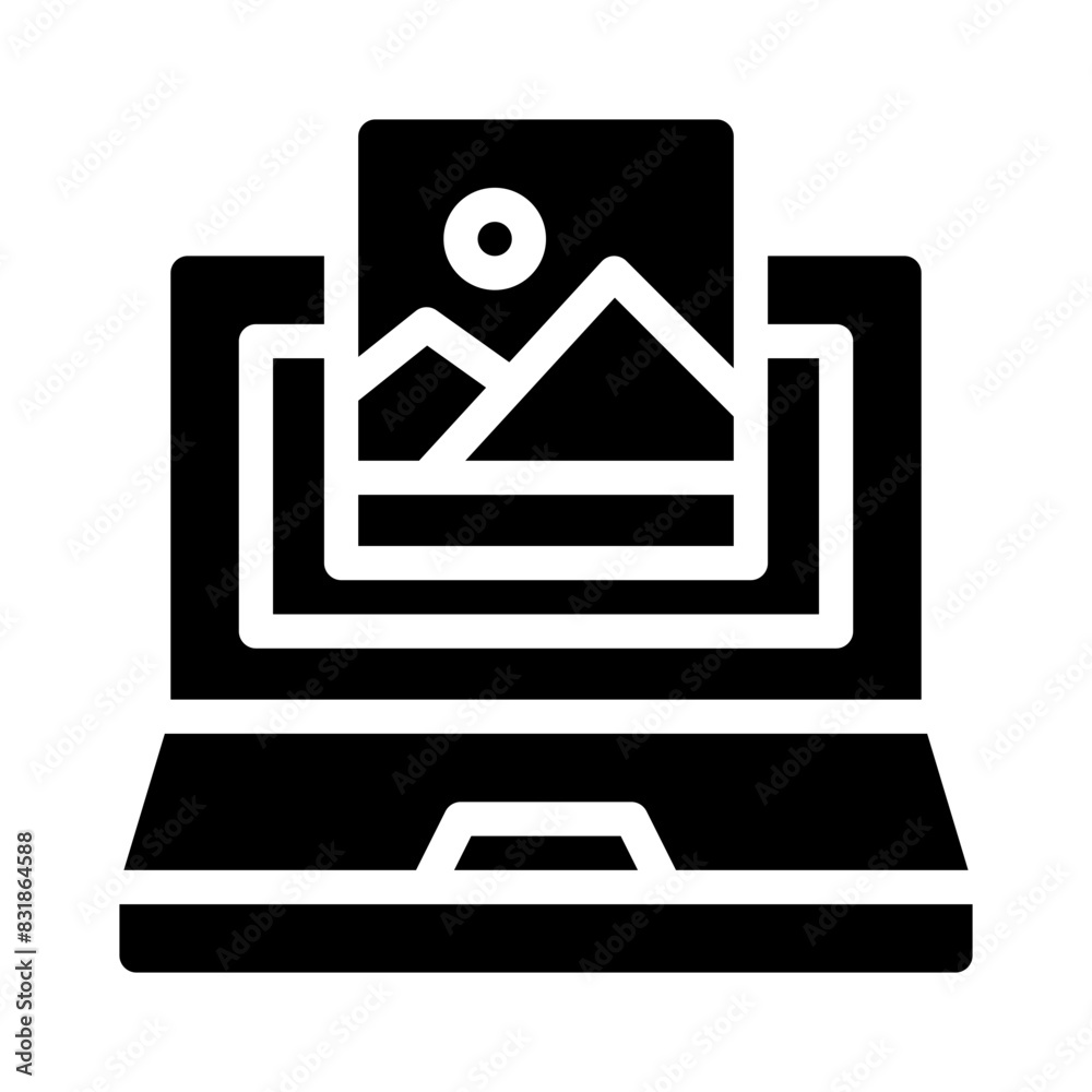 laptop glyph icon