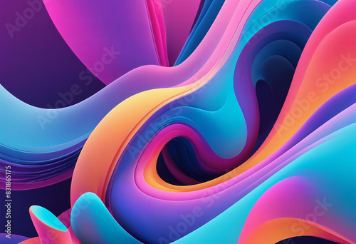 Neon abstract background featuring soft colors  gentle gradients  delicate textures  and a tranquil ambiance