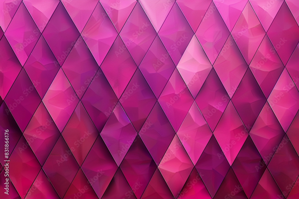 Energy and vitality are infused in this dynamic gradient geometric diamond pattern with magenta shades. Energy and vitality are infused in this dynamic gradient geometric diamond pattern with magenta shades.