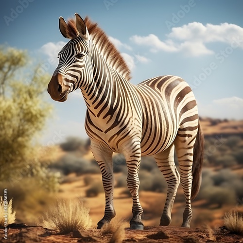 The quagga is an extinct subspecies of the plains zebra  in their habitat
