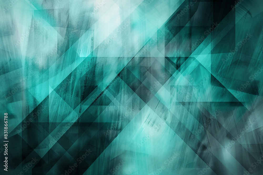 Abstract contemporary blur in charcoal and teal with geometric patterns. Abstract contemporary blur in charcoal and teal with geometric patterns.