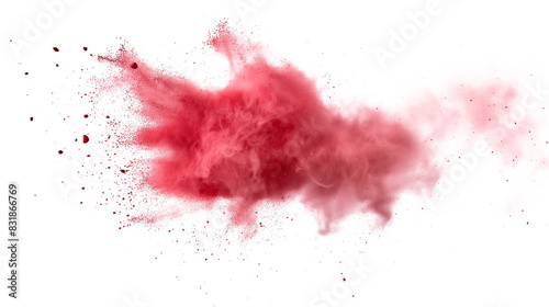 Pink dust powder illustration isolated on white background