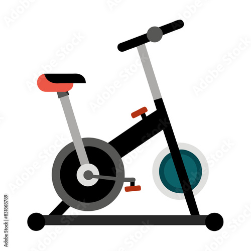 stationary exercise bike for indoor workouts.