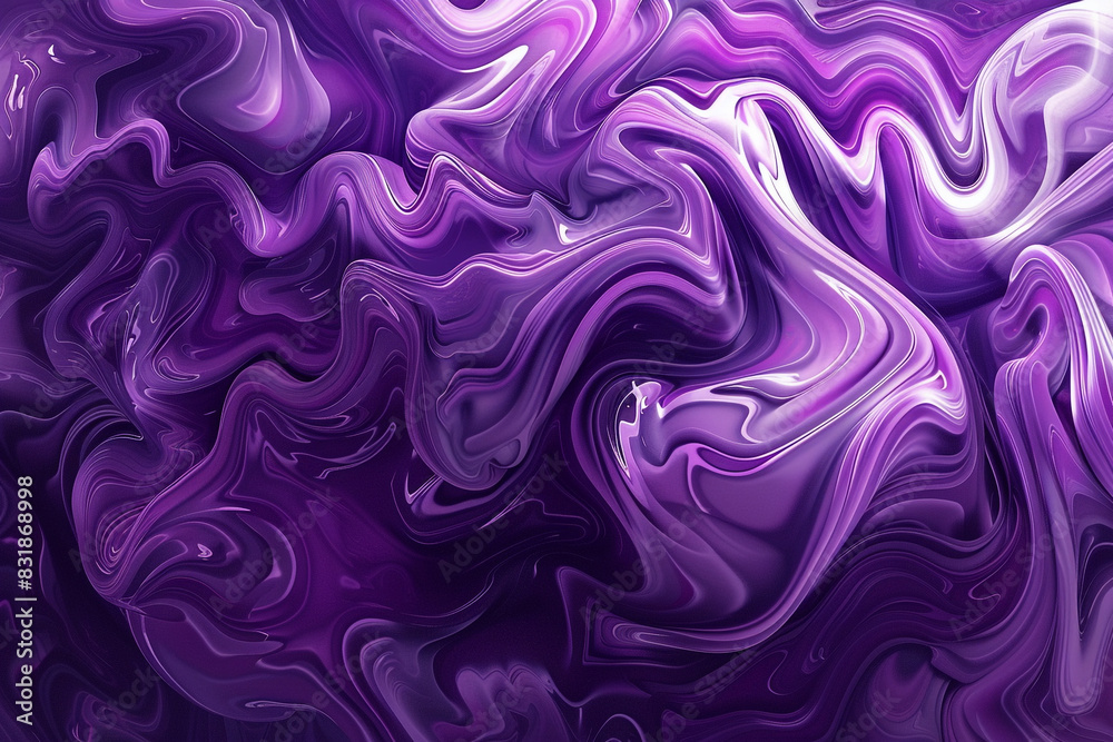 Obraz premium Violet dynamic art with swirling patterns, infusing energy and motion.