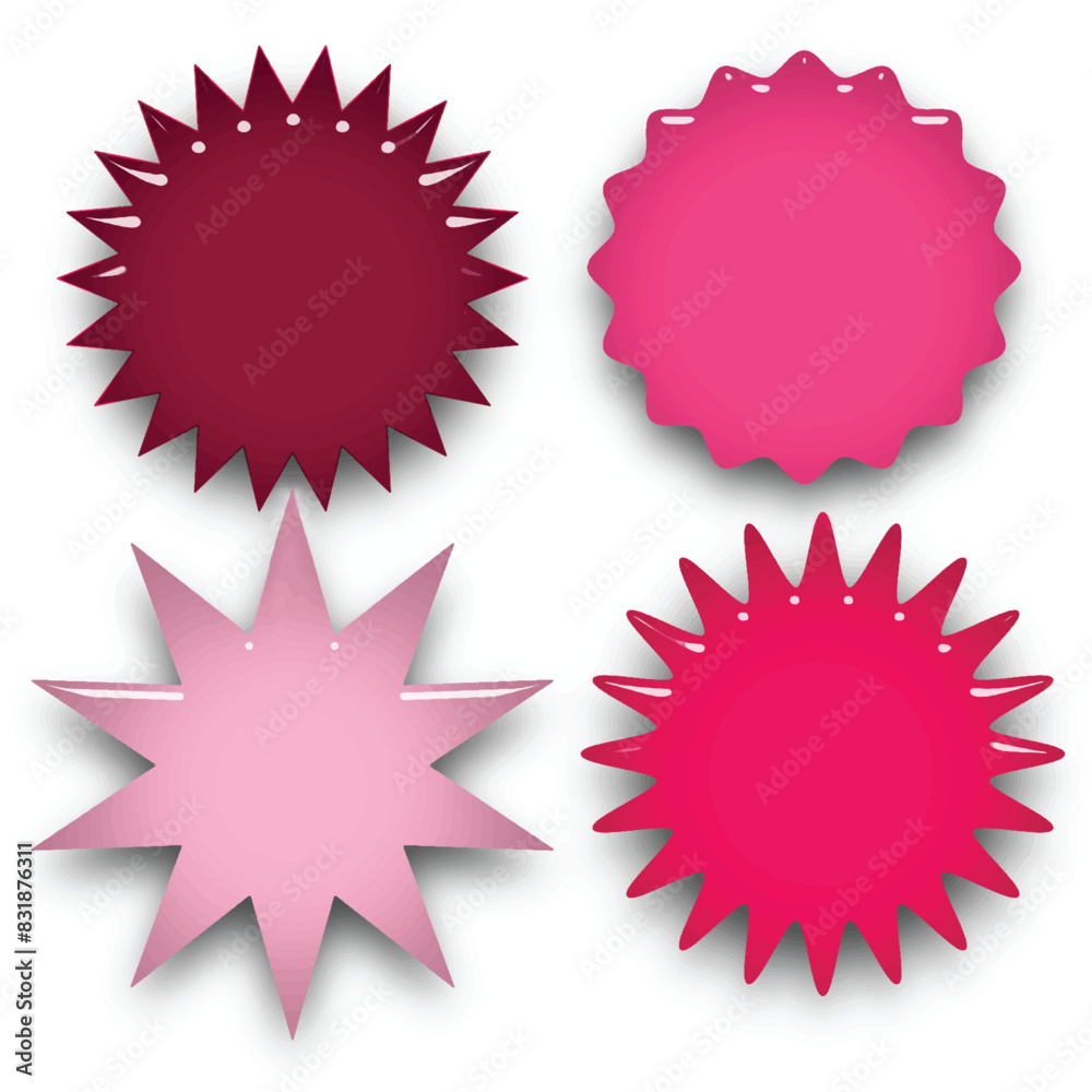 Set of blank multicolor star icons various shape isolated on white background. Vector illustration
Set of blank multicolor star icons various shape isolated on white background. Vector illustration