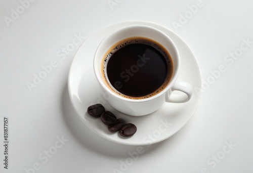 white coffee cup in a white background