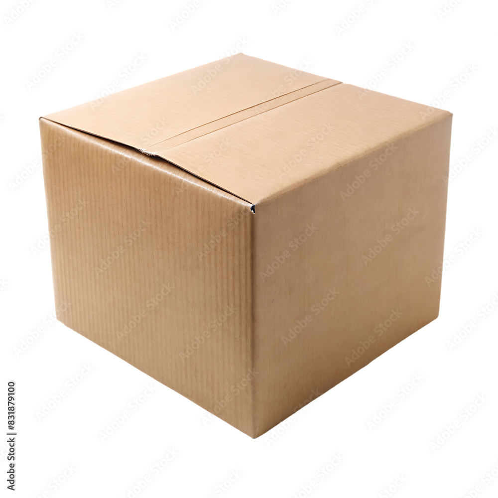 Cardboard box isolated on transparent background Cardboard box isolated on transparent background