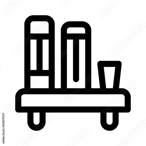 book shelf line icon