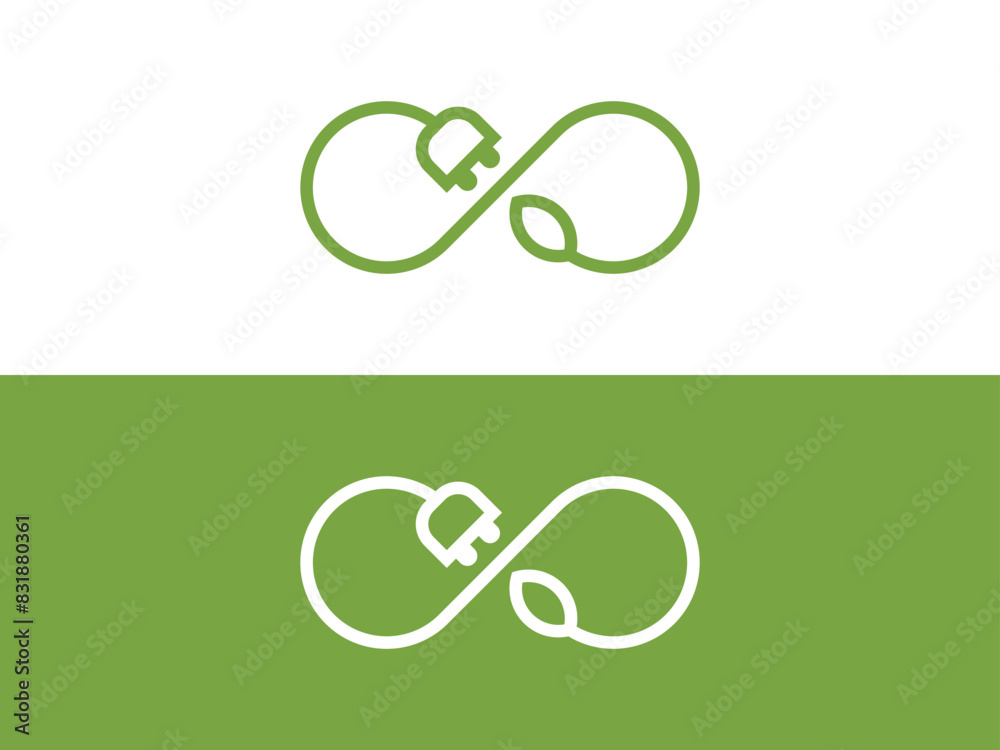 infinity leaf nature energy logo icon vector illustration infinity leaf nature energy logo icon vector illustration
