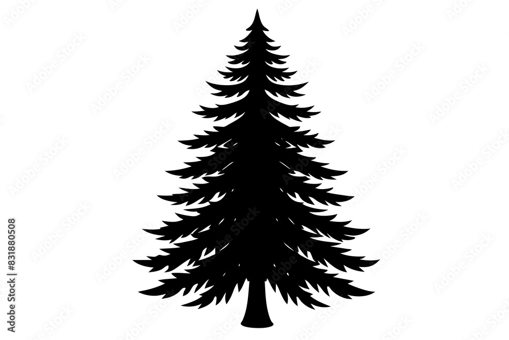 Spruce Tree silhouette vector illustration Spruce Tree silhouette vector illustration