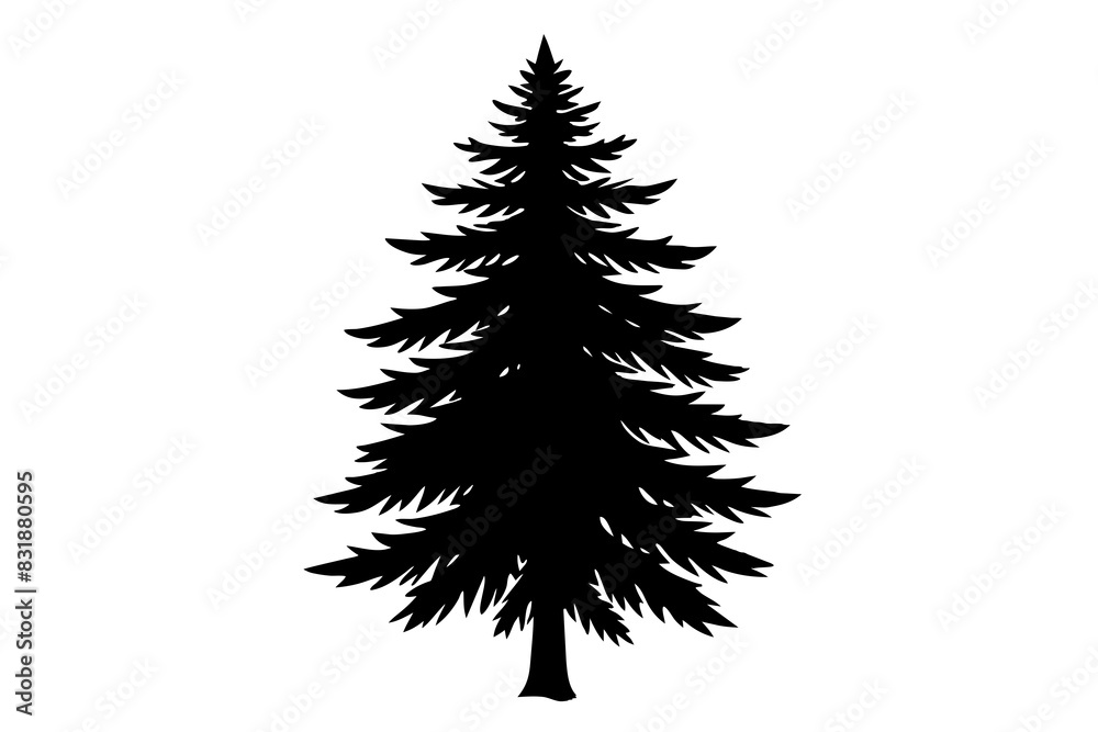 Spruce Tree silhouette vector illustration Spruce Tree silhouette vector illustration