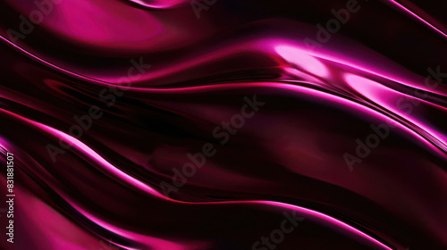 Burgundy abstract liquid metal as wallpaper background illustration	