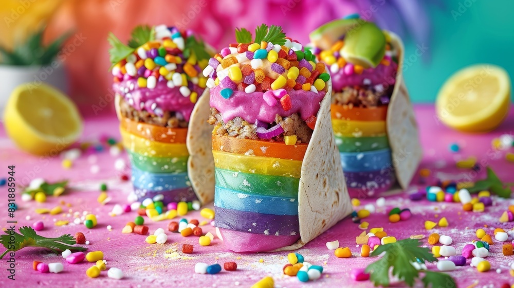 Vibrant Pride Month Burritos - A Colorful and Festive Treat for Celebrations