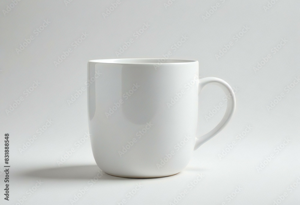 Fototapeta premium white coffee mug for mock-up in a white background
