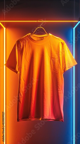 Aesthetic T-Shirt Mockup Photography in Indoor Studio with Natural Light photo