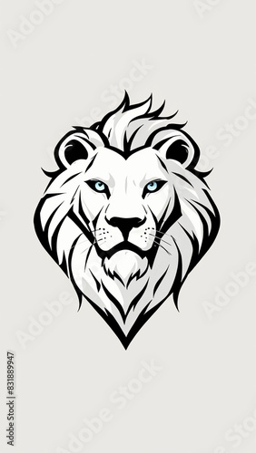 Vector icon lion head illustration