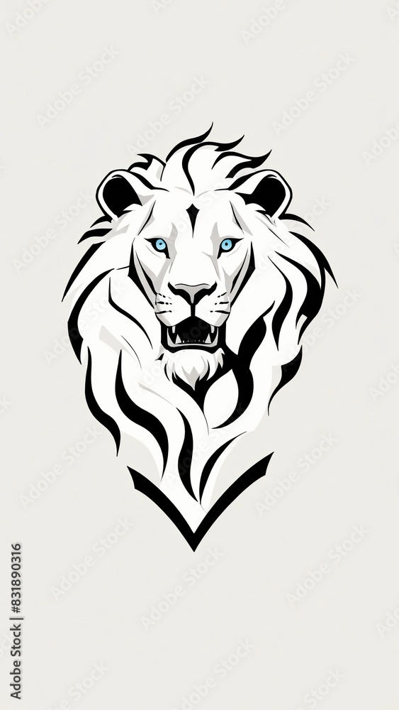 Vector icon lion head illustration Vector icon lion head illustration