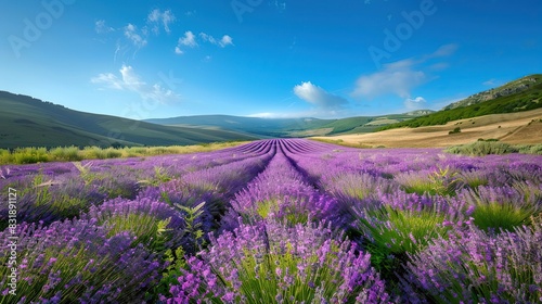 Lilac lavender fields  lavender landscape
