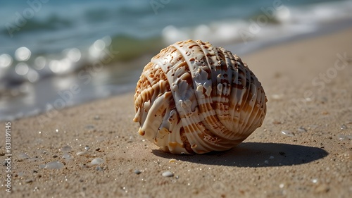 With this seashell, which is beautifully solitary against a clear backdrop and whose curves and patterns scream to be photographed, you can transport yourself to a serene beach.