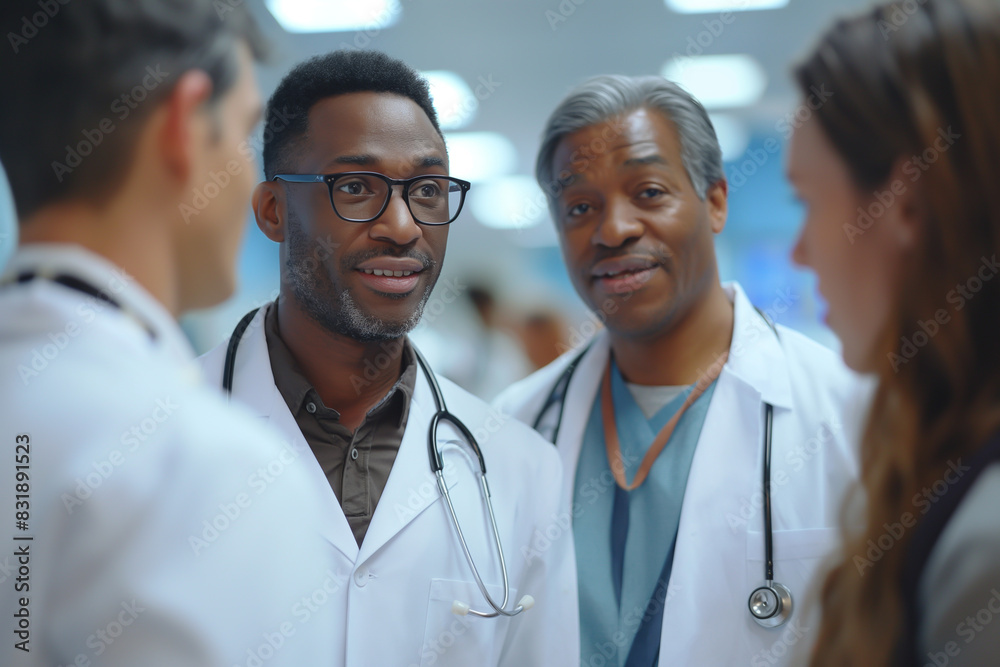Picture of a group of doctors gathered at the hospital. Group of health professionals gather to receive good treatment The team consists of doctors, nurses, and patients.
Picture of a group of doctors gathered at the hospital. Group of health professionals gather to receive good treatment The team consists of doctors, nurses, and patients.