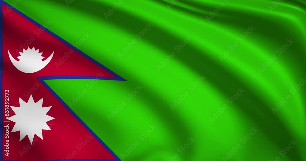 flag of Nepal. Nepal flag background. 4k 60FPS flag of Nepal. Nepal flag background. 4k 60FPS