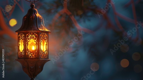 arabic lantern of ramadan celebration background illustration © Achmad Khoeron