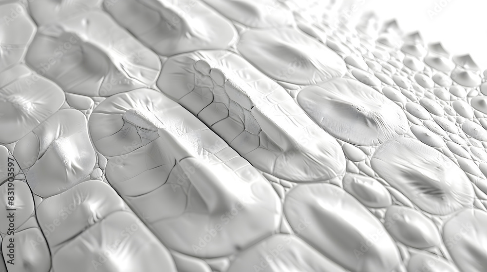 Fototapeta premium Crocodile leather skin white texture background