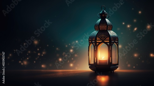 arabic lantern of ramadan celebration background illustration