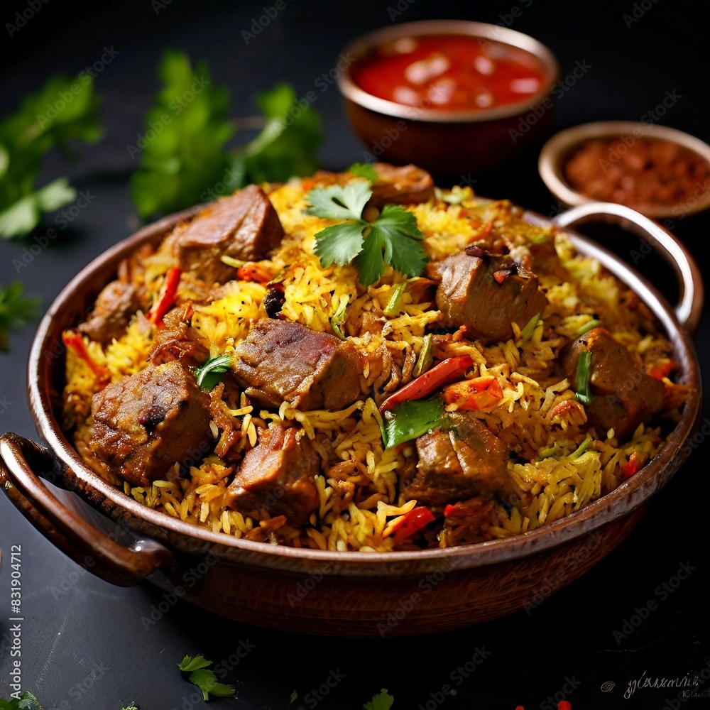 Fototapeta premium beef pulao