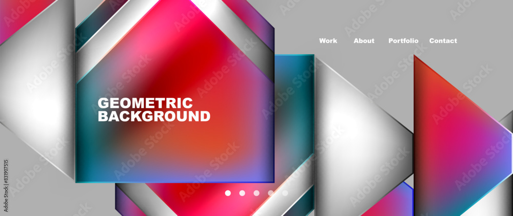 Flowing bright neon gradients geometric abstract background with triangles and lines. Fluid color pattern of color liquid gradient background for wallpaper, banner, background, card, landing page Flowing bright neon gradients geometric abstract background with triangles and lines. Fluid color pattern of color liquid gradient background for wallpaper, banner, background, card, landing page