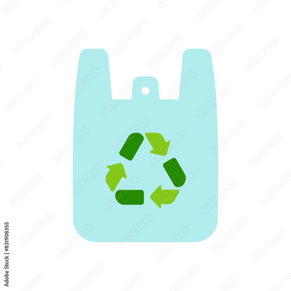 Vector icon illustration with ecology theme (plastic bag motif) Vector icon illustration with ecology theme (plastic bag motif)