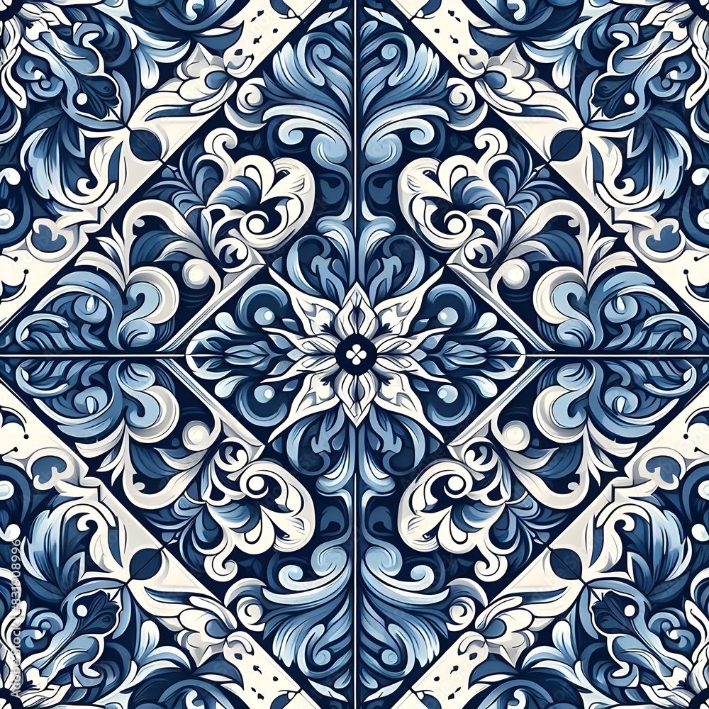 Pattern with blue colour Pattern with blue colour
