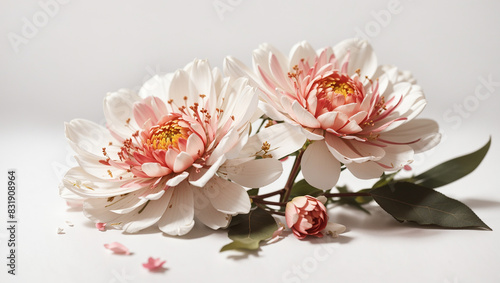pink magnolia flowers photo