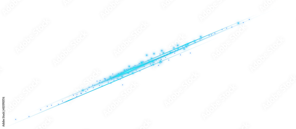 Fototapeta premium Glowing Blue Neon Streak