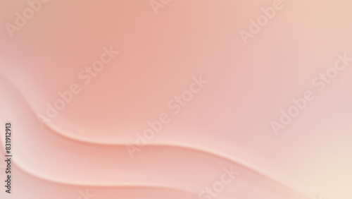Nude gradient. Pastel nude background with soft wave, modern vector gradient design.