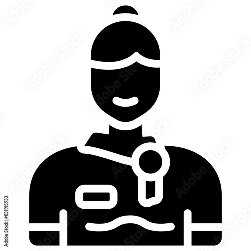 air hostess solid icon