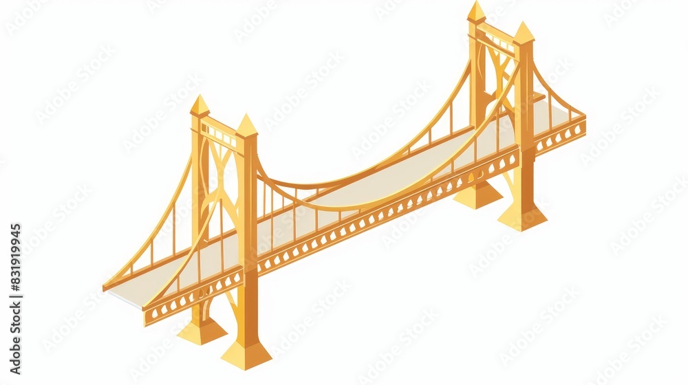 Obraz premium Sugar Bridge Symbol on White Background