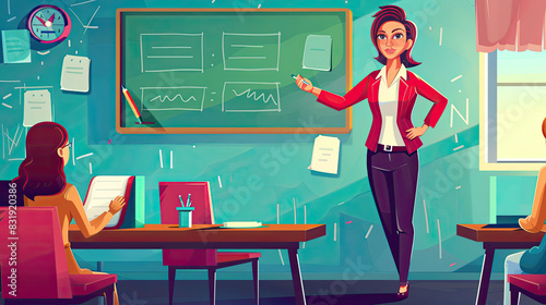 Classroom training courses consultancy, cartoon,