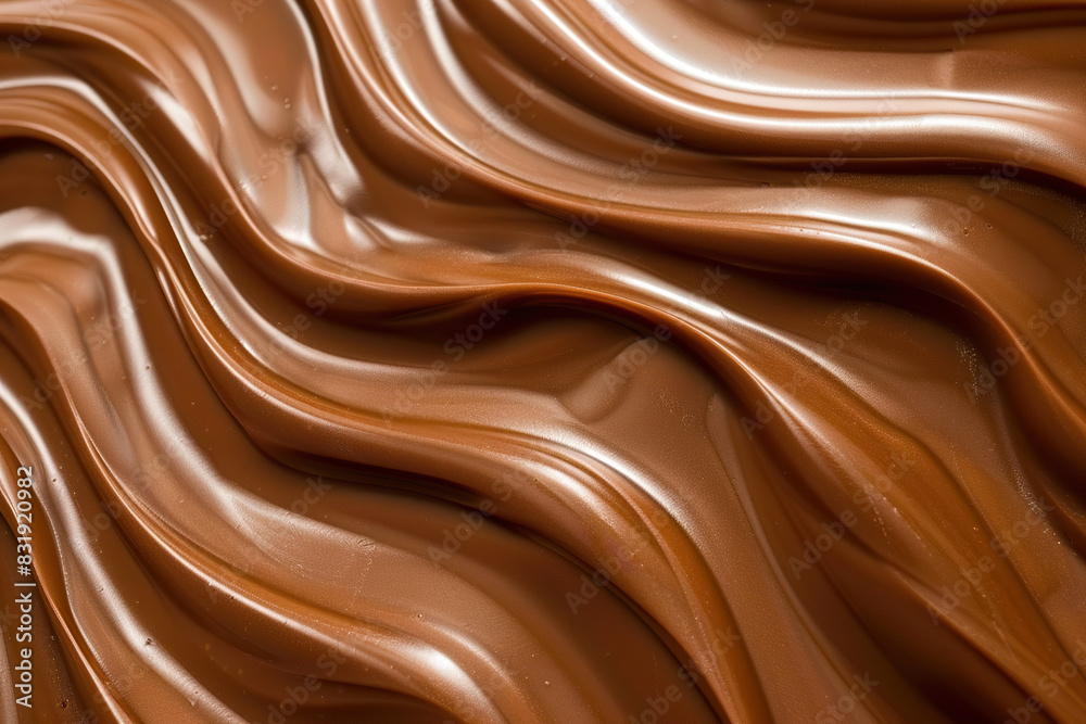 Generative ai on the theme of beautiful tasty liquid chocolate on wave abstract dark background Generative ai on the theme of beautiful tasty liquid chocolate on wave abstract dark background