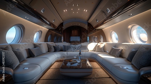 interior of business jet