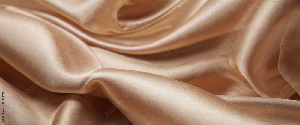 Obraz premium Silk background cloth brown texture sheet curtain bed beauty fabric abstract wedding luxury.