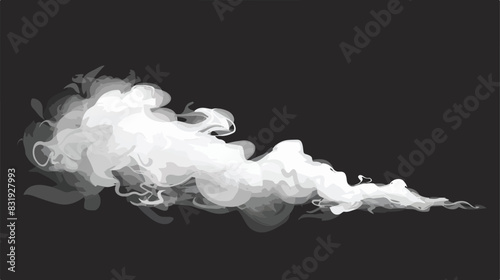 White fog or smoke on dark copy space background. Rea photo