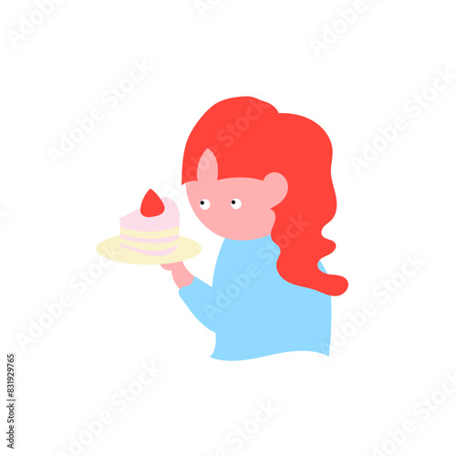 girl with a cake