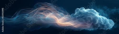 cloud logo for web app, in the style of high speed sync, light navy and dark blue, simple line drawings, ferrania p30, datamosh, soggy, speed and motion photo