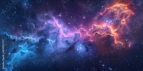 High-quality Vibrant Space-Themed Background. Concept Outer Space, Vibrant Colors, High Quality, Background, Space-themed