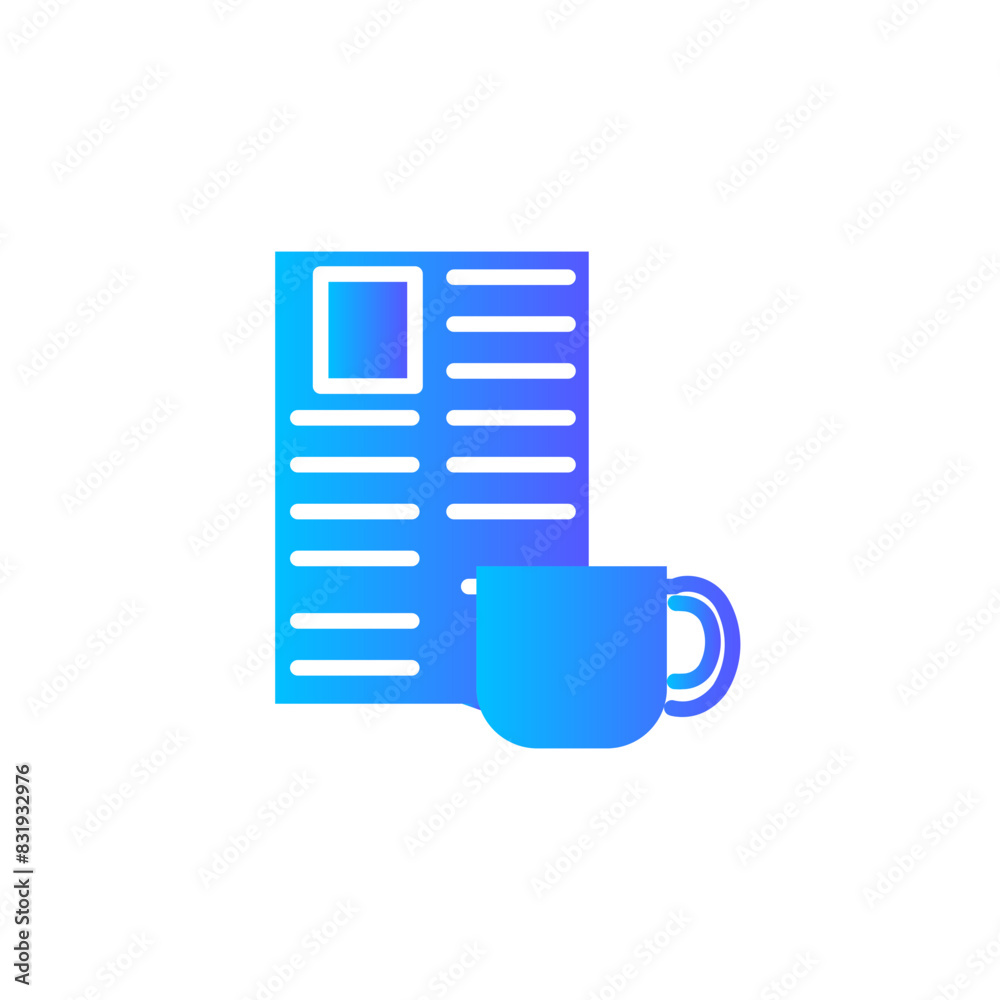 breakfast gradient icon breakfast gradient icon