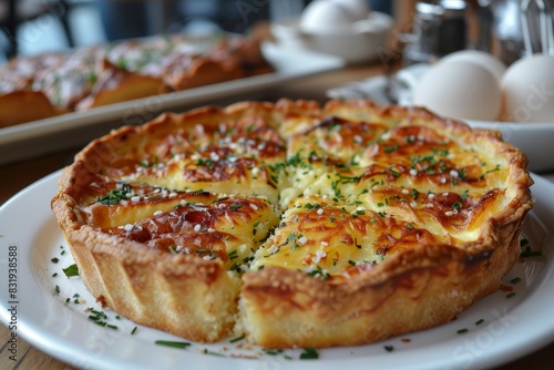 Wallpaper Mural Zwiebelkuchen - Onion tart with a custard filling and caraway seeds. Torontodigital.ca